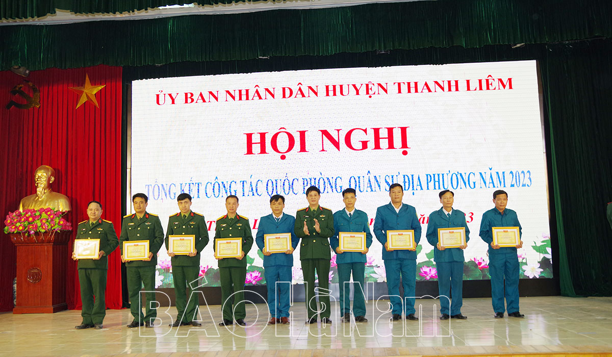 UBND huyện Thanh Liêm tổng kết công tác quốc phòng quân sự địa phương