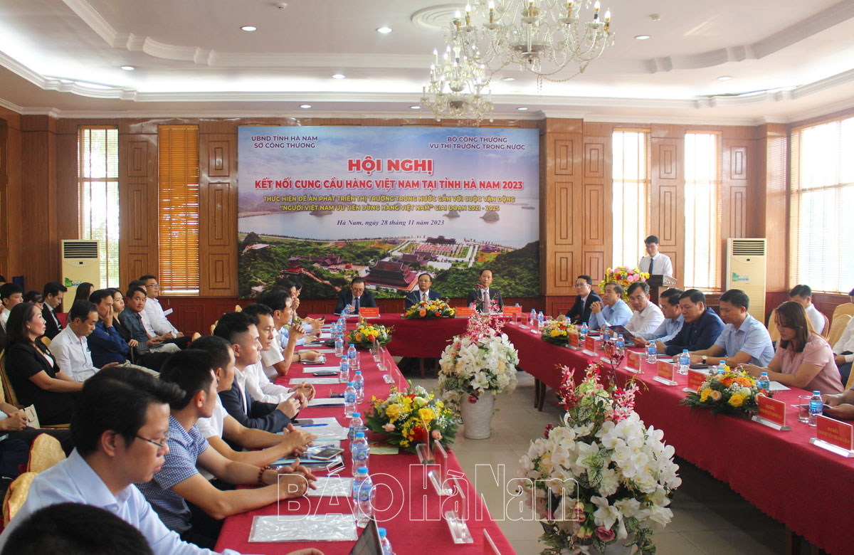 Trên 70 doanh nghiệp hợp tác xã hộ sản xuất tham gia hội nghị kết nối cung cầu hàng Việt Nam tại tỉnh Hà Nam năm 2023