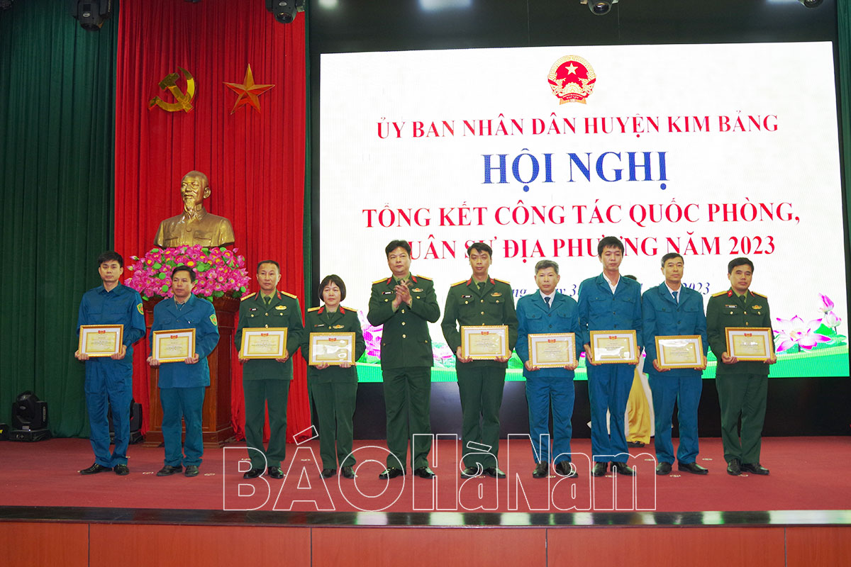 UBND huyện Kim Bảng tổng kết công tác quốc phòng quân sự địa phương