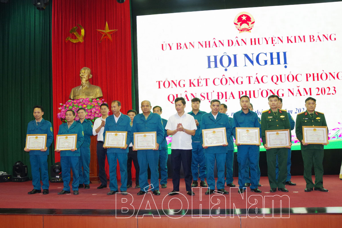 UBND huyện Kim Bảng tổng kết công tác quốc phòng quân sự địa phương