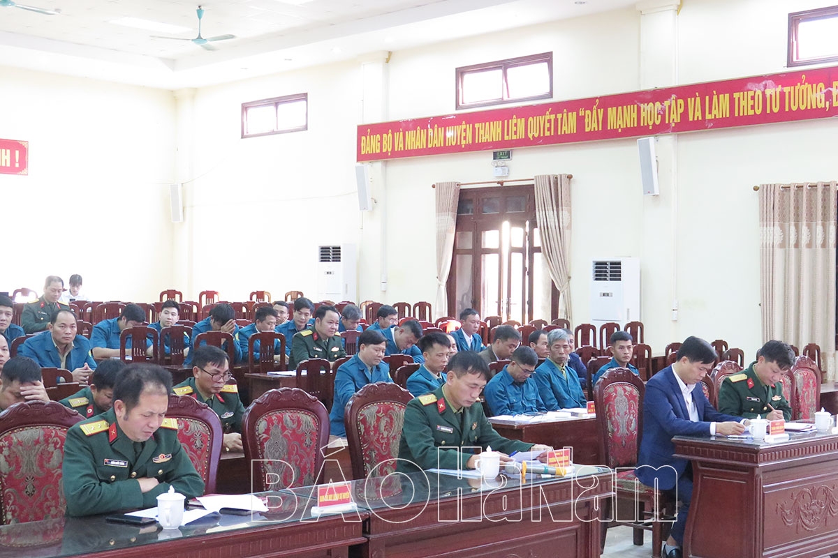 Ban CHQS huyện Thanh Liêm tổng kết công tác huấn luyện chiến đấu năm 2023