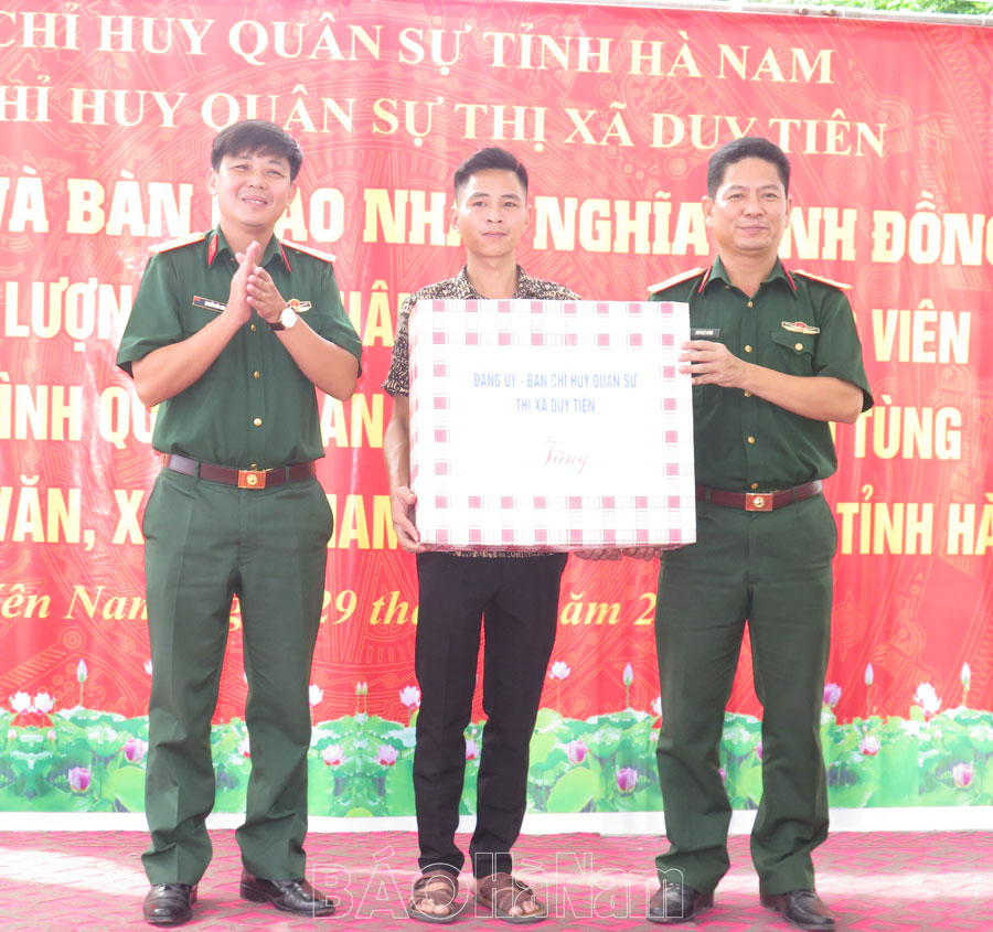 Ban CHQS thị xã Duy Tiên thực hiện hiệu quả chính sách hậu phương quân đội