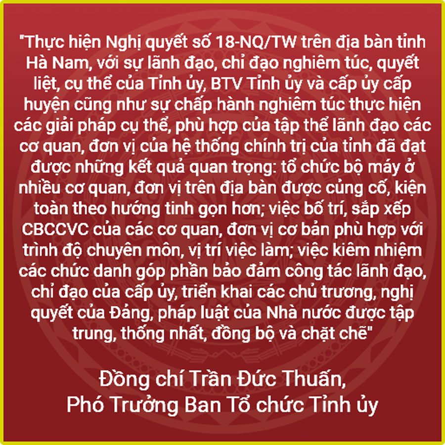 Chủ động quyết liệt sắp xếp tổ chức bộ máy tinh gọn hiệu lực hiệu quả