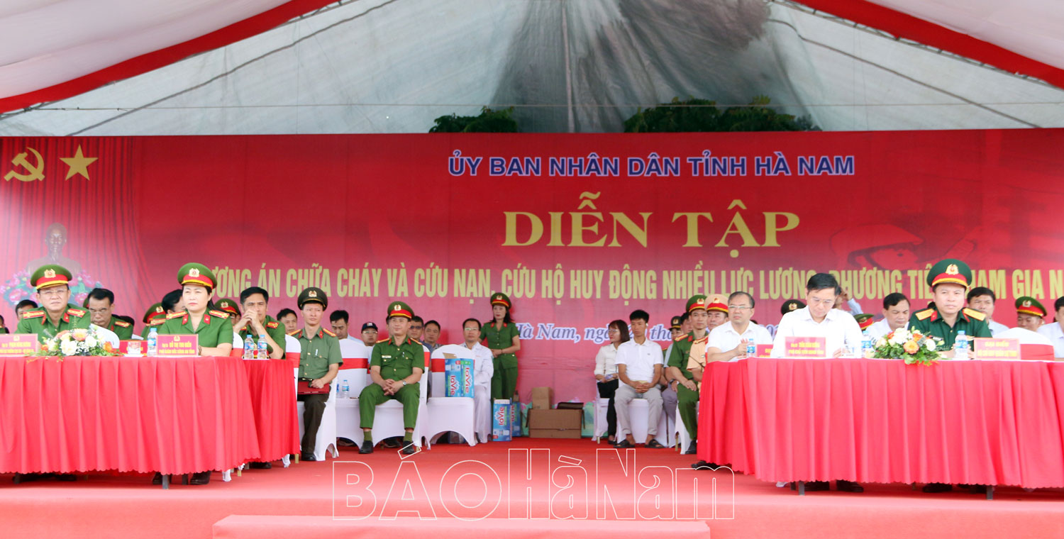 Hà Nam: Diễn Tập PCCC Lớn Nâng Cao Khả Năng Ứng Phó 7 Các đại biểu tham dự diễn tập